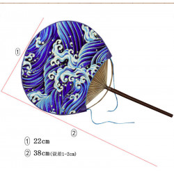 獨家值得珍藏精品手工扇子【兒童百貨,夏日必備】招財旺狗夏日涼扇/日本花布雙面團扇/和風燙金古典純棉扇子/夏季涼扇/宮扇